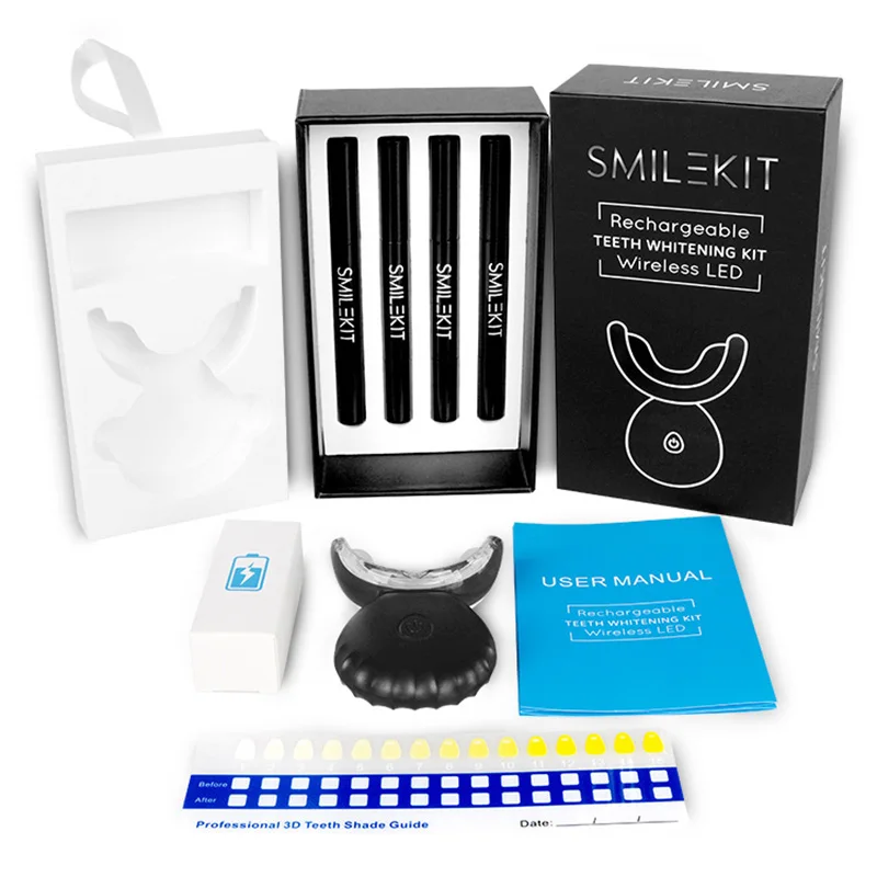 New Electric Teeth Whitening LED Home Use Wireless Tooth Bleaching Gel Kits Remove Dental Stains Tools Oral Care