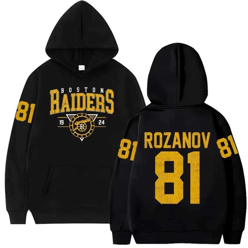 

Heated Rivalry Ilya Rozanov 81 Boston Raiders Hoodie Men Women Harajuku Long Sleeve Fashion Oversized Sweatshirt Fleece Clothing
