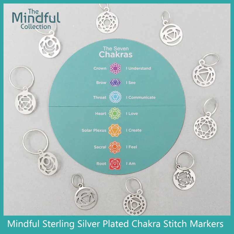 Knitters Pride Mindful Collection i pennarelli Charka placcati in argento Sterling