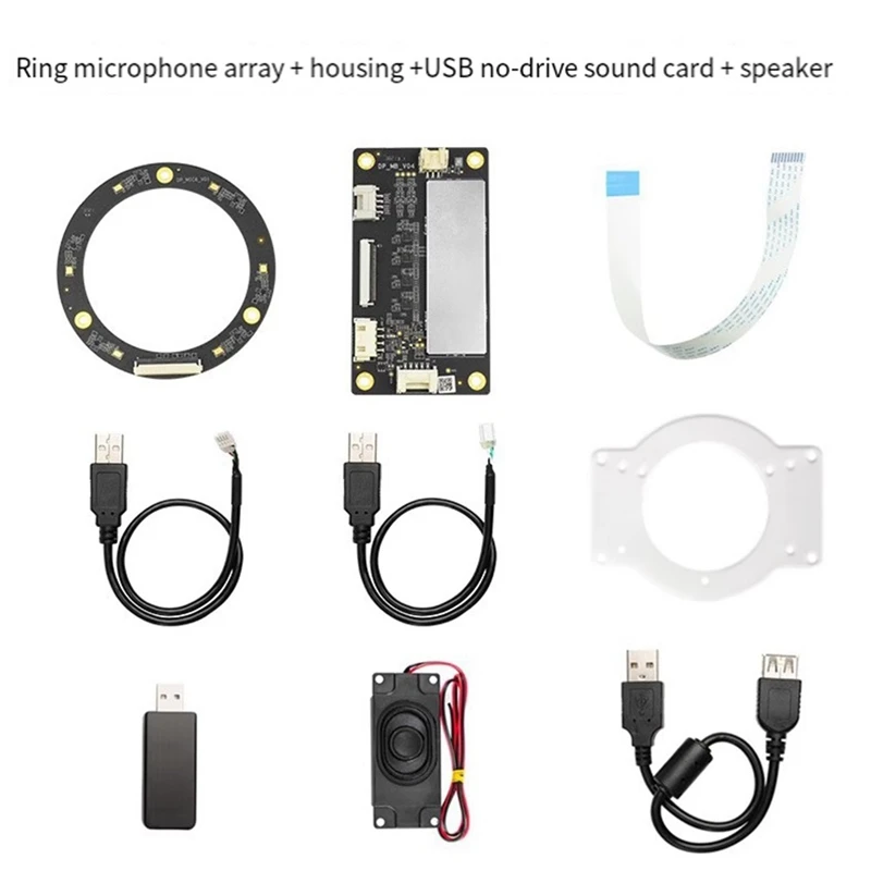 Модуль кольцевого массива микрофона дальнего полета ROS 6-микрофонная голосовая плата 6-микрофонная навигация по позиционированию Прочный