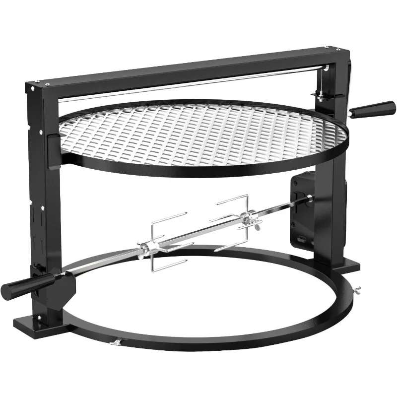 only fire Santa-maria Style Grill Rotisserie System Adjustable Cooking Grate Attachment for Weber 22 inch Kettle Grills