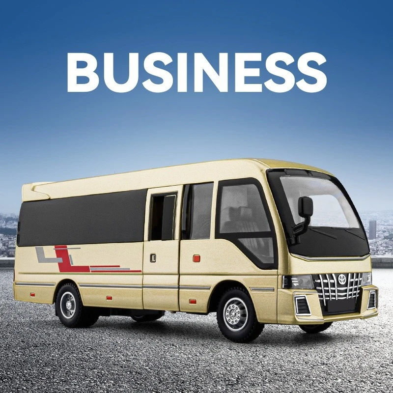 Simulatie 1:33 Coaster Legering Zakelijke Bus Model Ornament Speelgoed Groothandel Cadeau