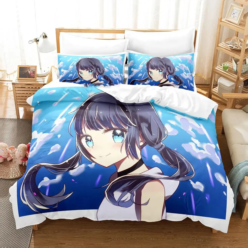 Anime Weathering with You Bedding Set Duvet Cover Bed Set Quilt Cover Pillowcase Comforter king Queen Size Boys Adult Bedding