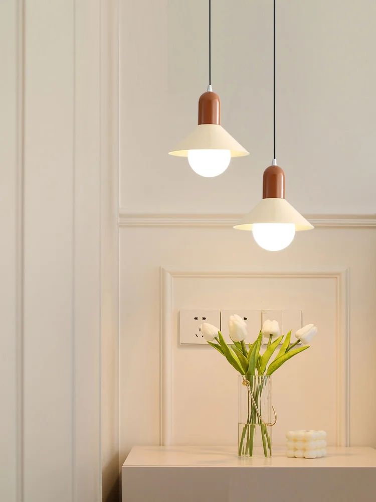 Macaron Color LED Pendant Light Minimalist Hanging Lamp for Home Decoration Bedroom Bedside Loft Living Room Lighting Fixtures