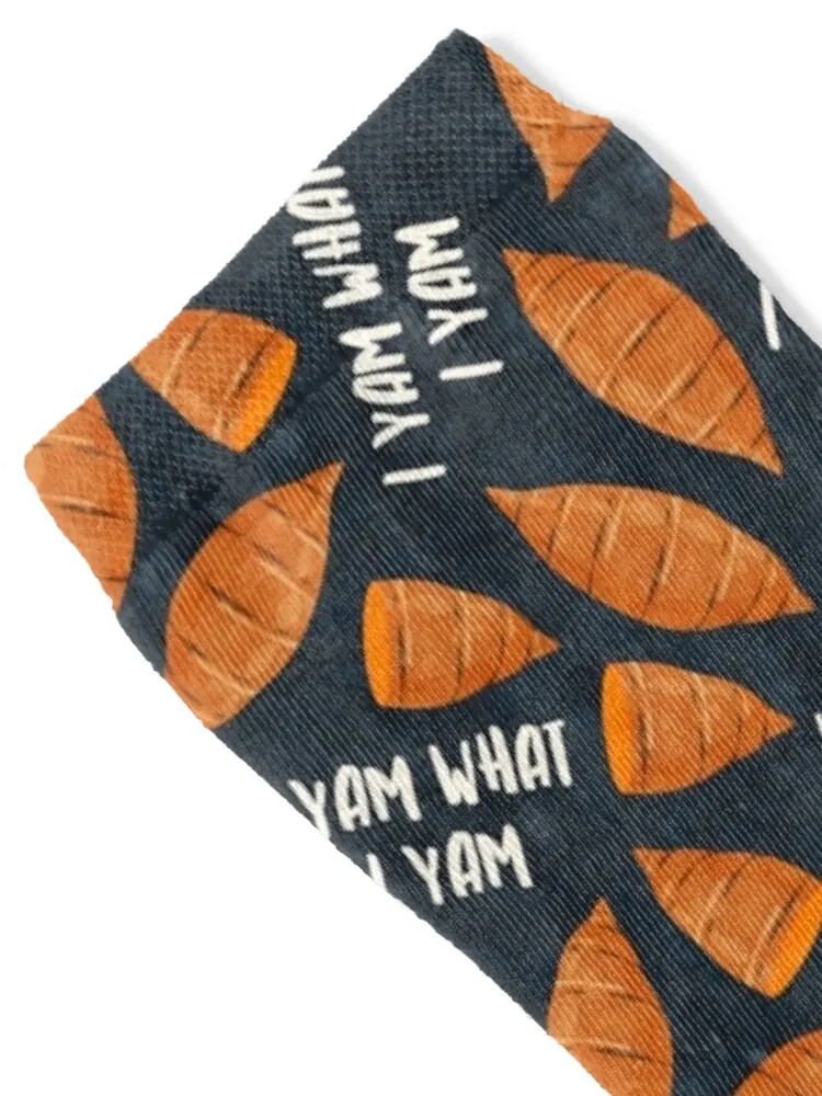 I Yam What I Yam - sweet potatoes (blue) Socks christmass gift Crossfit funny sock Socks Men Women's