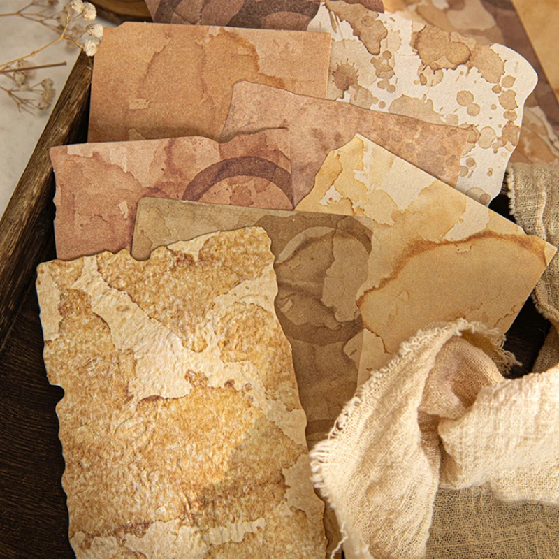 28pcs/pack Vintage Reliefs Texture Paper DIY Scrapbooking Collage Materials Decor Journal Aesthetics Stationery Paper
