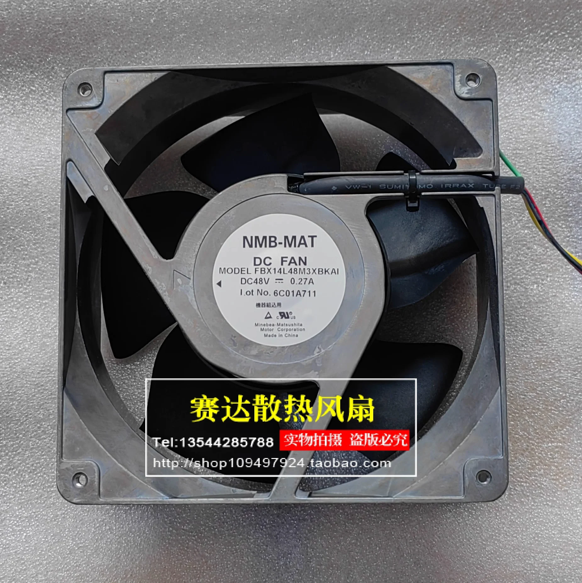 

Brand new FBX14L48M3XBKAI 48V 0.27A 14050 aluminum frame cooling fan