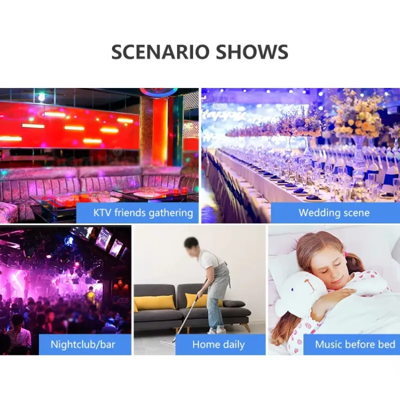 Dimmbarer Lautsprecher, kabellose RGB-Smart-Fernbedienung, bunte Innenlampe, 36 W, Musiklichter