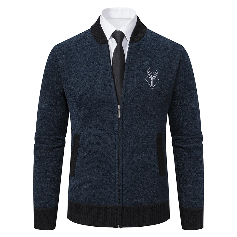 Male Plush Jacket Autumn Patchwork Sweater Coat Cold Blouse Korean Golf Windbreaker Y2K Men\'s Clothing Fleece Hombre Overcoat