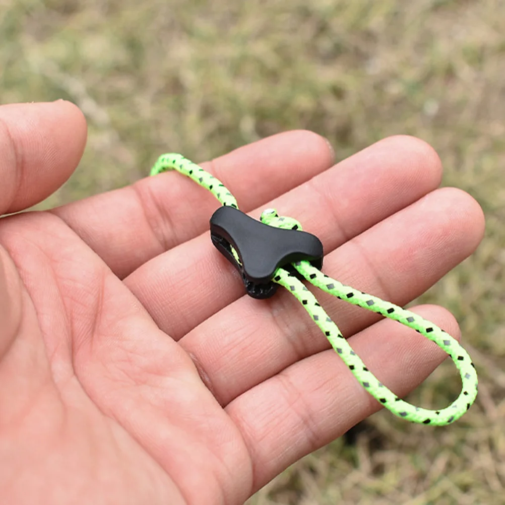 

50pcs Outdoor Camping Tent Parachute Cord Rope Buckle Plastic Cord Buckle For Tensioner Fastener Wind Rope Adjuster Sleeping