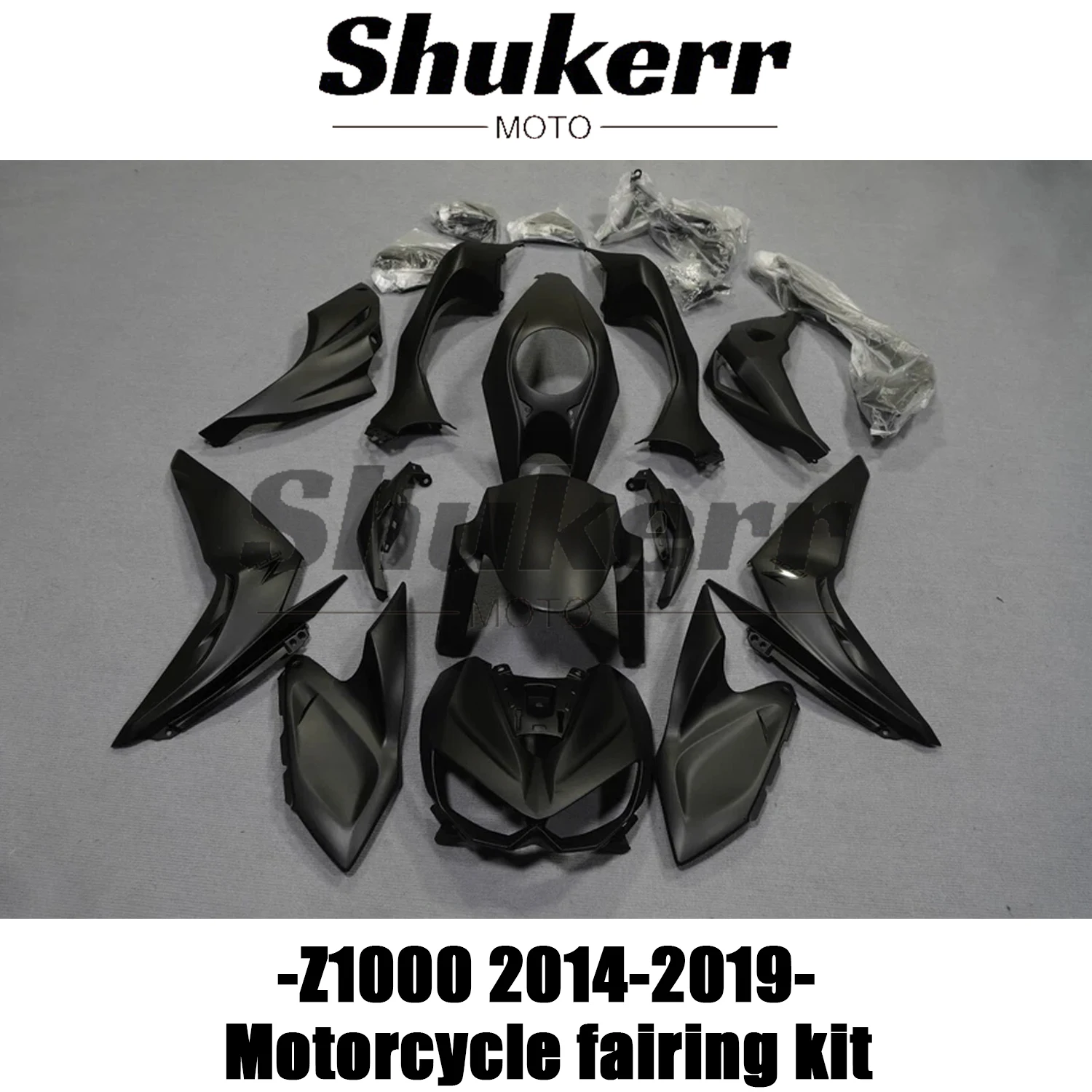 Motorcycle Plastic Fairing Kit Injection Mold Bodywork Panel Kit Fit for Kawasaki Z1000 2014 2015 2016 2017 2018 2019 Black