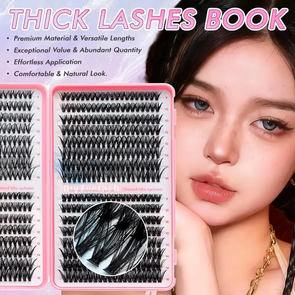 العنقودية جلدة 5D رقيق سميكة رمش تمديد عدة مختلط حجم لاش رقيق جلدة سميكة المنك تمديد صينية فو رمش V1A9