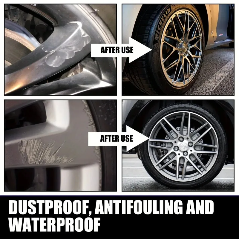 Professional Alloy Wheel Repair Kit, Permanent Fix for Scratches, Restores Glossy Silver Finish with Complete Tools