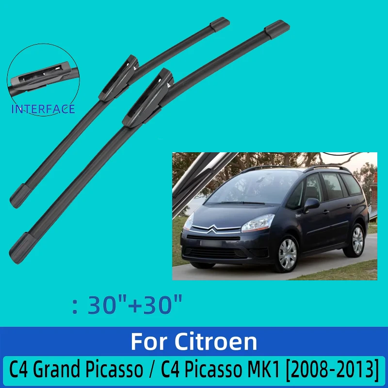 

For Citroen C4 Grand Picasso / C4 Picasso MK1 2008-2013 2009 2010 2011 30"+30" Front Wiper Blades Windshield Windscreen Window