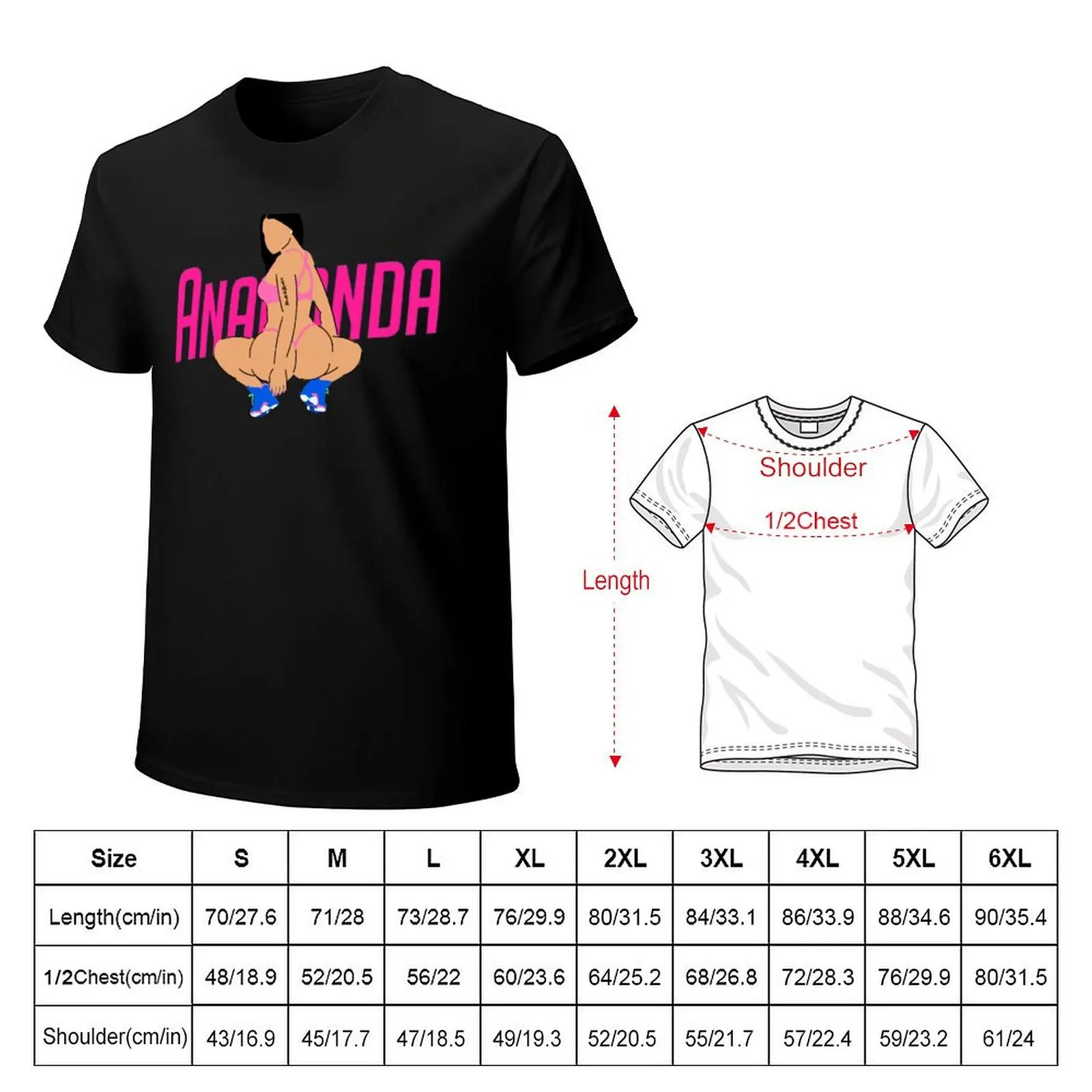 Anaconda Nicki Minaj (With Title) T-Shirt Casual Loose Fit Short Sleeve T-Shirt