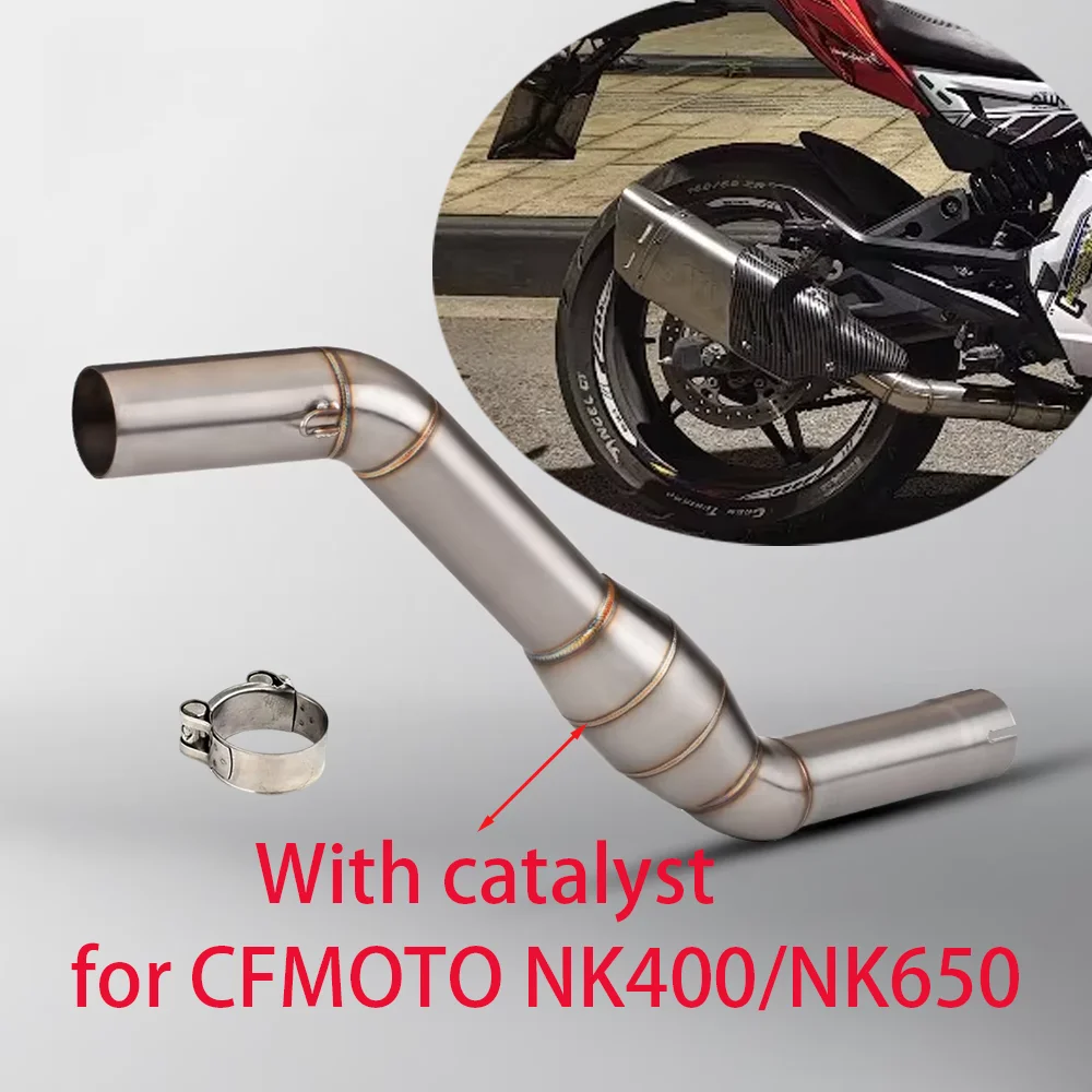51MM diameter universal stainless steel motorcycle modified exhaust pipe tail section suitable for Chunfeng NK400 NK650