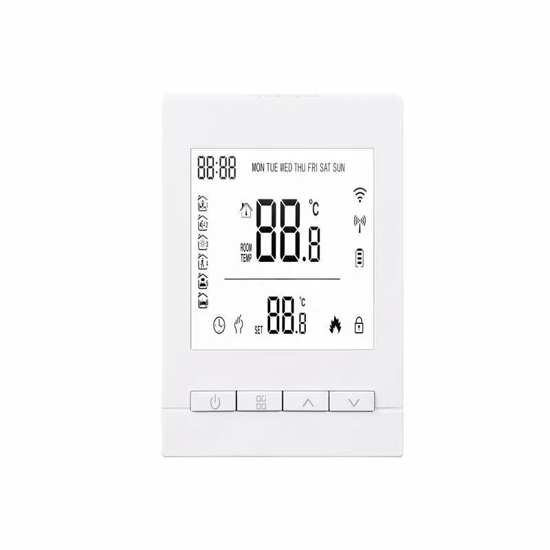 

The R9 Wall Mounted Stove Button Model Smart Thermostat Temperature Controller Uses Batteries without WIFI