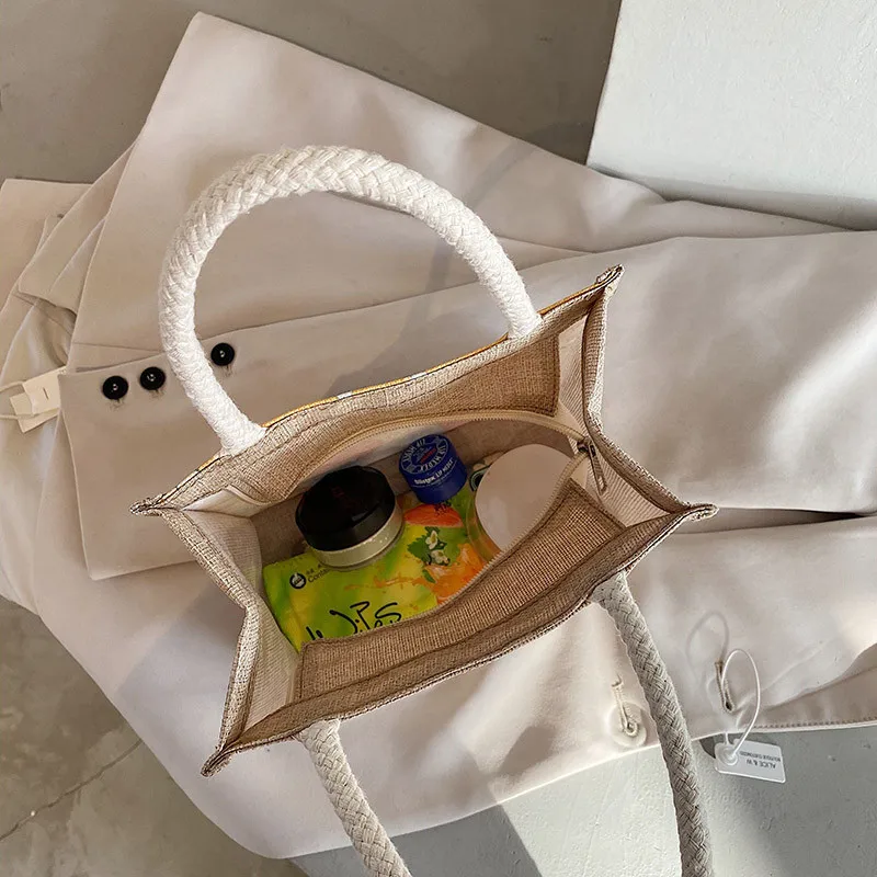 Women's Bag, Hand Bags Shoulder Bag Canvas Wallet Portable Tote Handbags Fashion Retro Linen Bag