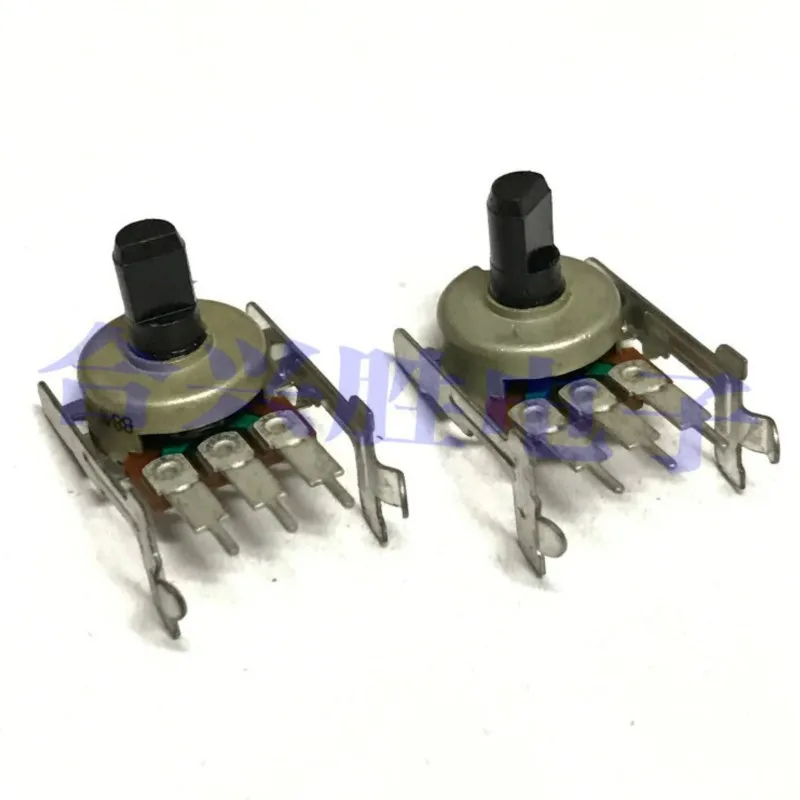 1Pcs 161 Type Rotary Potentiometer A10K Audio Speaker Power Amplifier Tape Recorder Potentiometer M-1750K Shaft Length 10MM