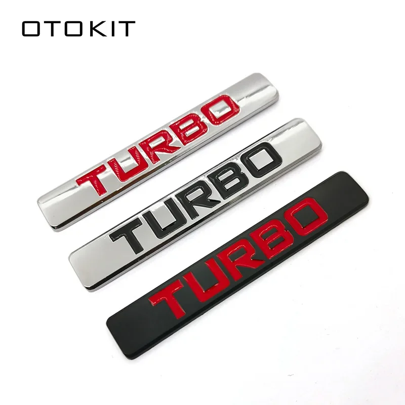 OTOKIT ثلاثية الأبعاد سيارة التصميم ملصق معدني توربو شعار الجسم الخلفي الباب الخلفي شارة لفورد فوكس ST RS فييستا مونديو Ecosport الانصهار