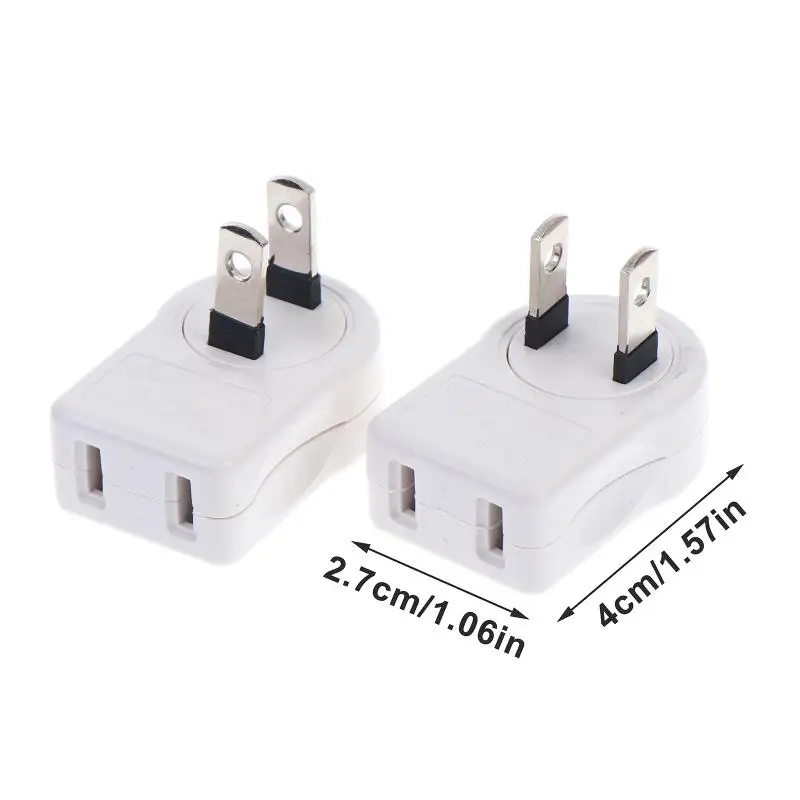 1Pc Travel Aadapters Power Converter Plug Electrical Socket 2Pin 90 Angle Rotatable Power Socket Plug Adapter Foldable