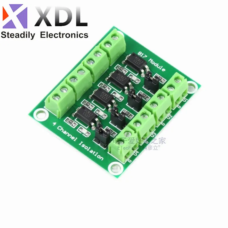 PC817 2/4 Channel Optocoupler Isolation Board Voltage Converter Adapter Module 3.6-30V Driver Photoelectric Isolated Module