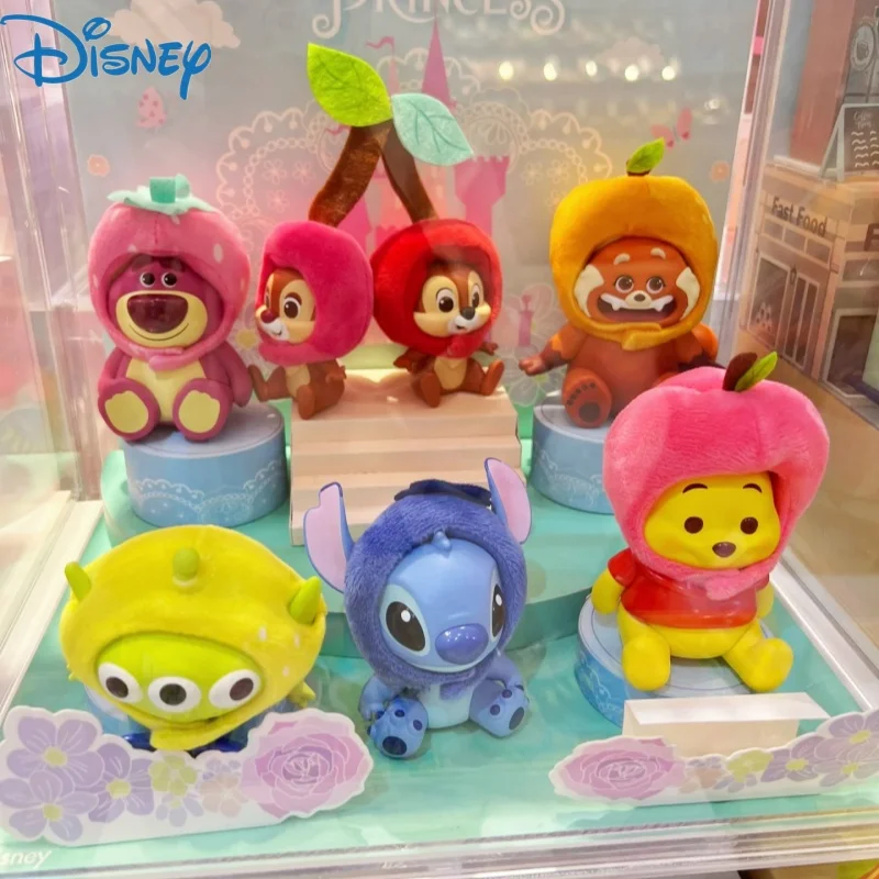 Miniso Stitch Alien Fruit Headgear Series Box Lucky Box Kawaii Anime Figure Model Collection Toys Gifts