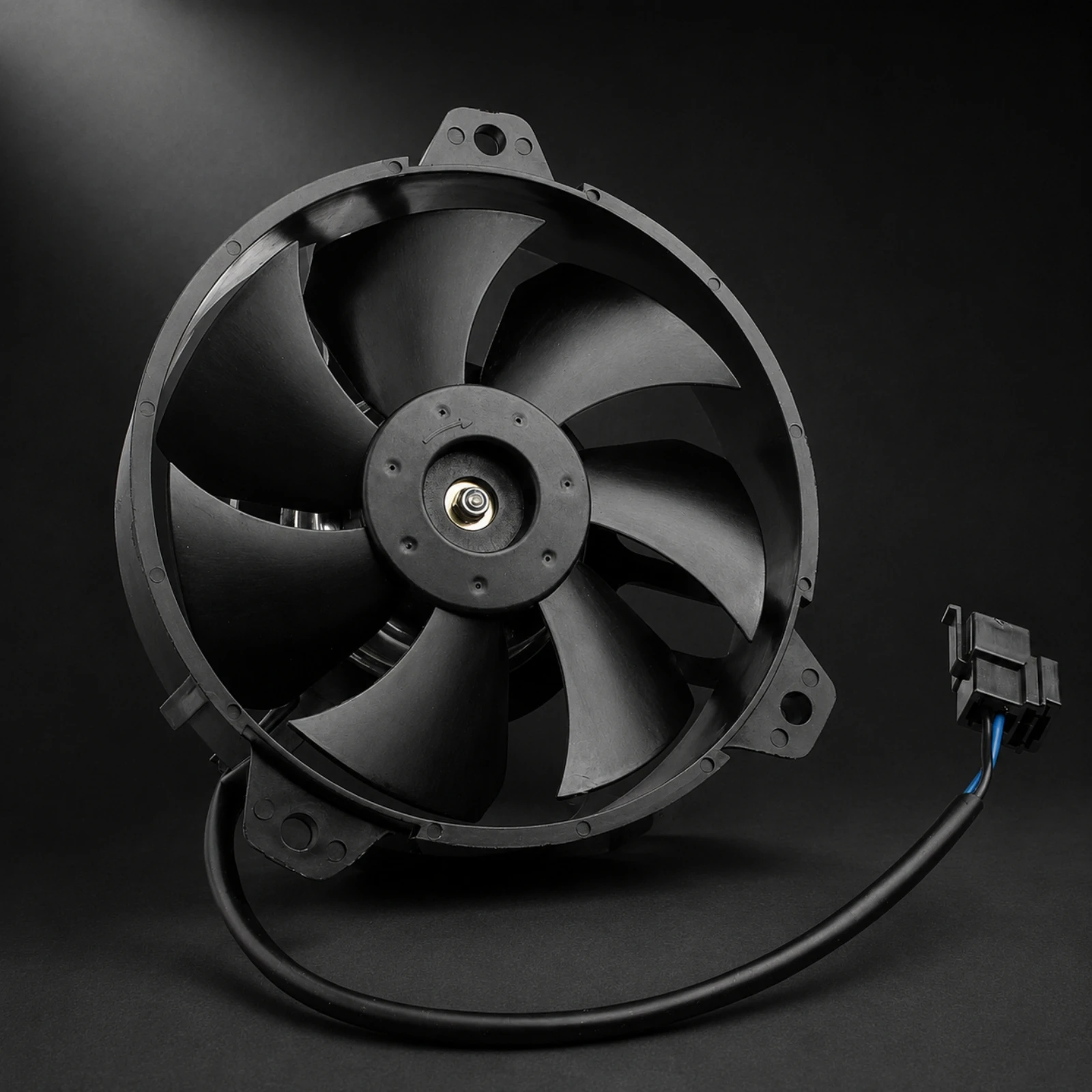 Motorcycle Cooling Core Cooling Fan Long-Lasting Replacement Cooling Core Fan with Shroud High Speed Black