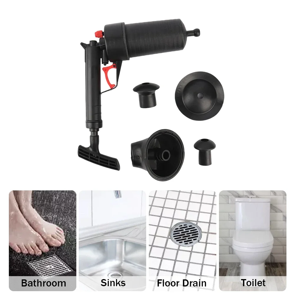 Air Power Drain Blaster Toilet Plunger Gun Drain log remover Bathroom Suction Cups Sink Pipe Plunger Opener Cleaning Tools