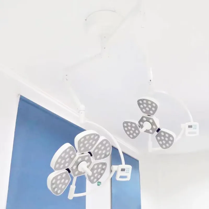China LIZE Luz de funcionamiento quirúrgica sin sombras de techo de doble cúpula eléctrica LED Uso hospitalario Certificado CE Clase II Modelo YD02-5