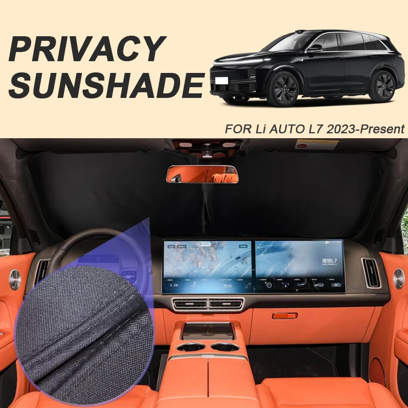 

Автомобильный солнцезащитный козырек на черное окно для LI AUTO L7 2023-настоящее время, автоматическая защита от УФ-лучей, теплоизоляция, защитная крышка, аксессуар для интерьера