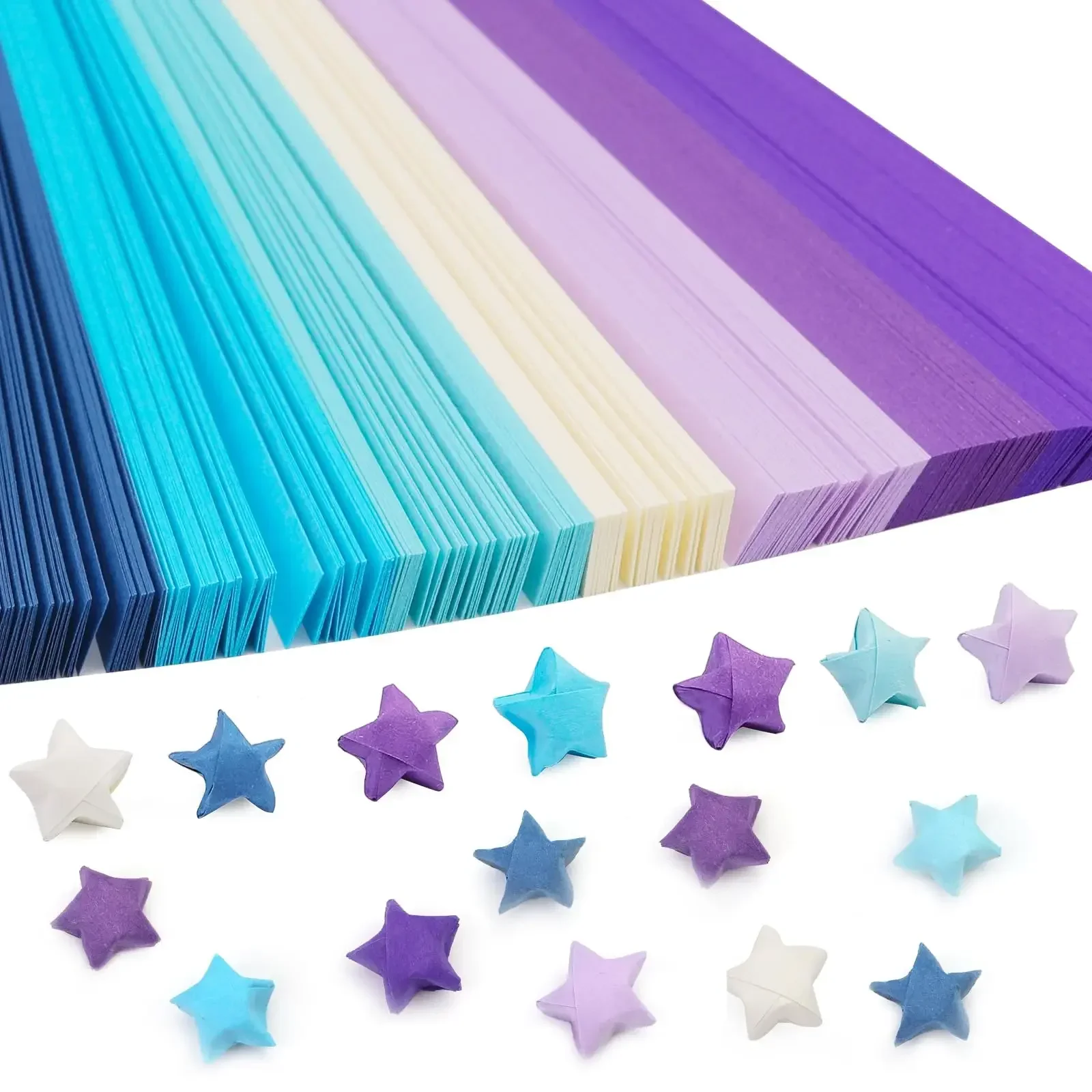 27 colors of 1030 star paper strips double-sided origami solid color lucky star decorative paper strips DIY colored paper scraps