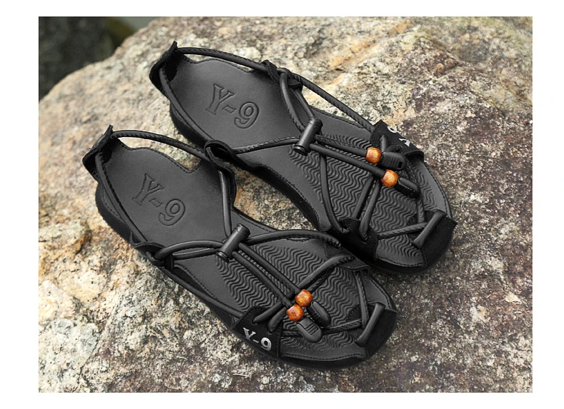 Summer Men Sandals New High Quality Leather Mens Casual Shoes Outdoor Men Leather Sandals for Men Beach Shoes Roman Men's Shoes