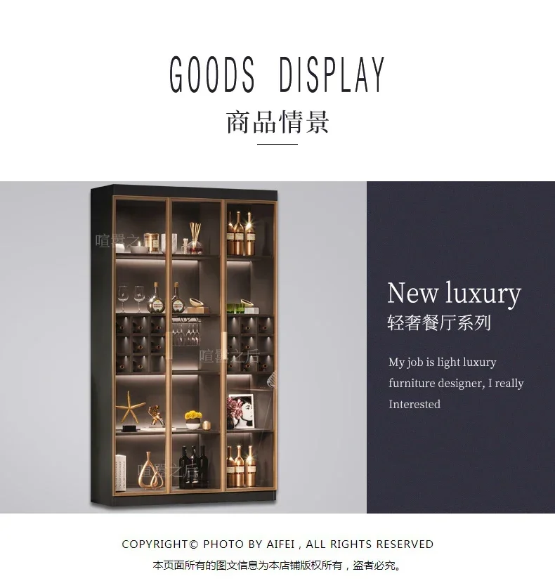 

Dining Room Multi-Functional Dining Side Drum Storage Cabinet Kitchen Large Capacity Wall Cabinet Locker
