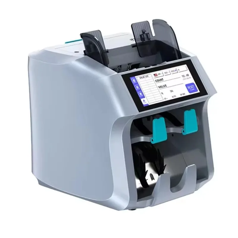 

2-Pocket Contadora De Billetes Mixed Value Money Counter Machine With 6.8 Inch Touch Screen