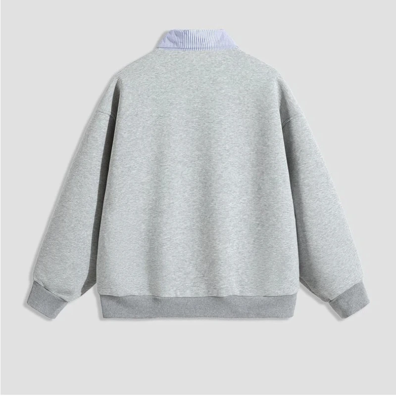 Y2k الملابس البلوز الذكور الشارع ارتداء خفيفة الوزن طويلة الأكمام البلوز فضفاضة تناسب الخريف الشارع الشهير ملابس رجالي الراحة