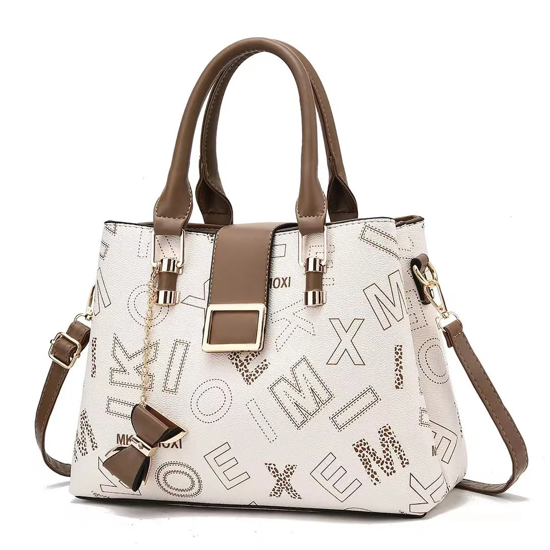 

Женская сумка через плечо, большая вместительная сумка для женщин, 2026, сумка через плечо с узором из искусственной кожи, портативная сумка-ведро, женские сумки-мессенджеры