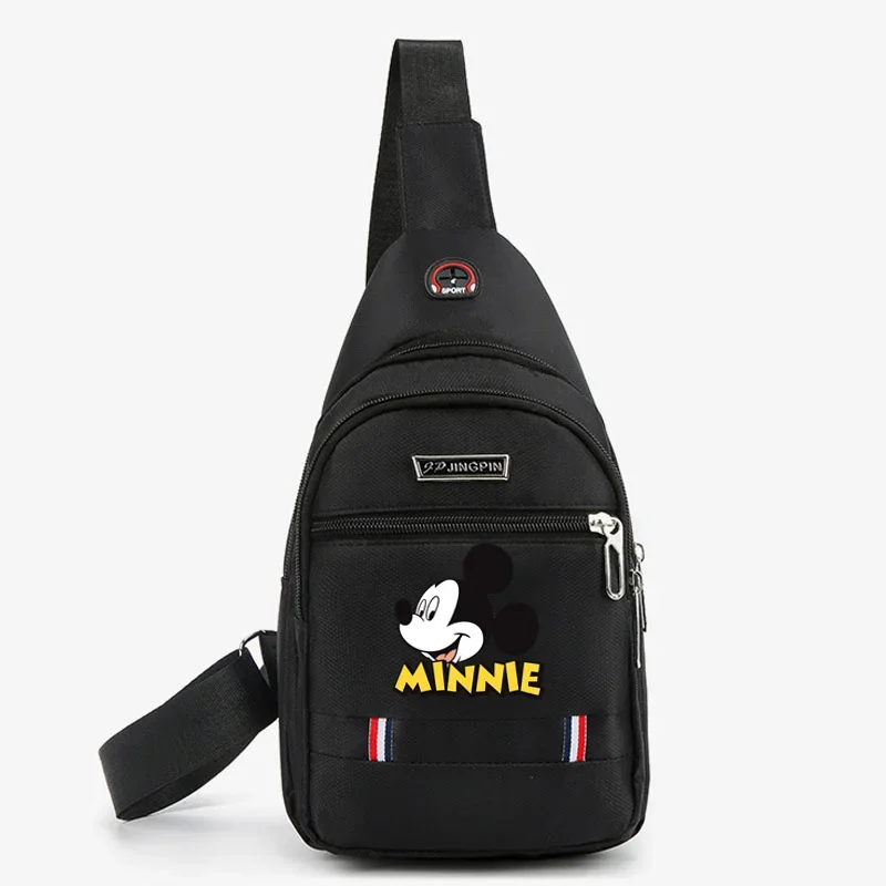 Disney-Sac de poitrine Minnie Mouse pour homme, sac à bandoulière à la mode, sac à main de sport en plein air, sac à dos décontracté, sac de rangement tendance