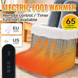 Electric Foot Warmer Heater with Adjustable Temperature Fast Heating Washable Soft Cotton Heating Pad for Home Office Sleeping