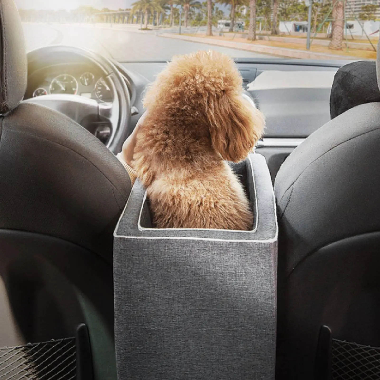 

Car Seat Carrier Portable Handheld Pet Carrier Locking Zippers for Travel
