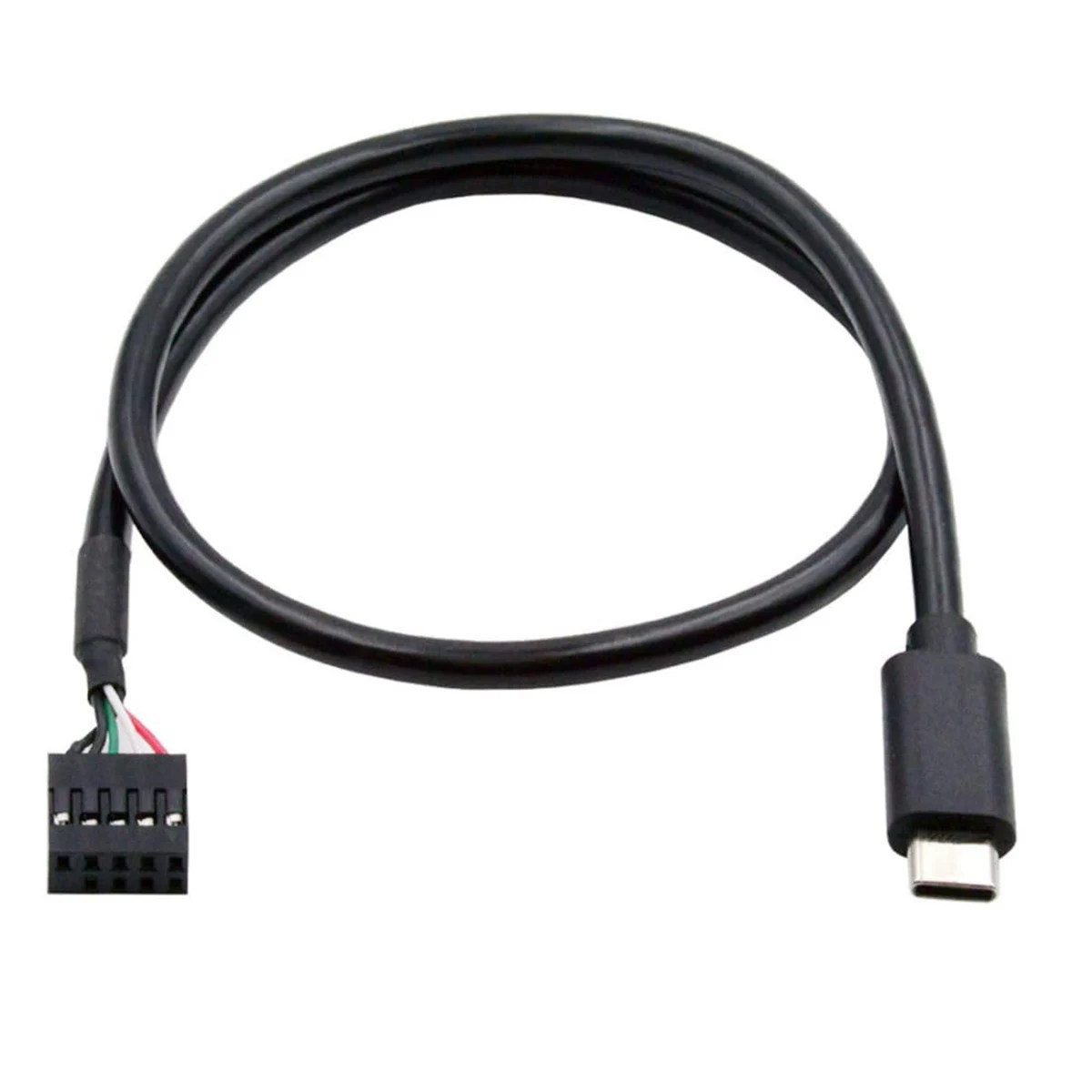 

USB 2.0 Motherboard 9 Pin Header Dupont to Type C Male Adapter Cable for Mini Monitor Sensor Panel Camera
