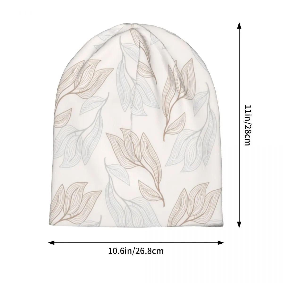 Bonnet Hip Hop avec lignes abstraites de feuilles pour hommes et femmes, bonnets d'extérieur, chapeau chaud, automne et hiver, adulte