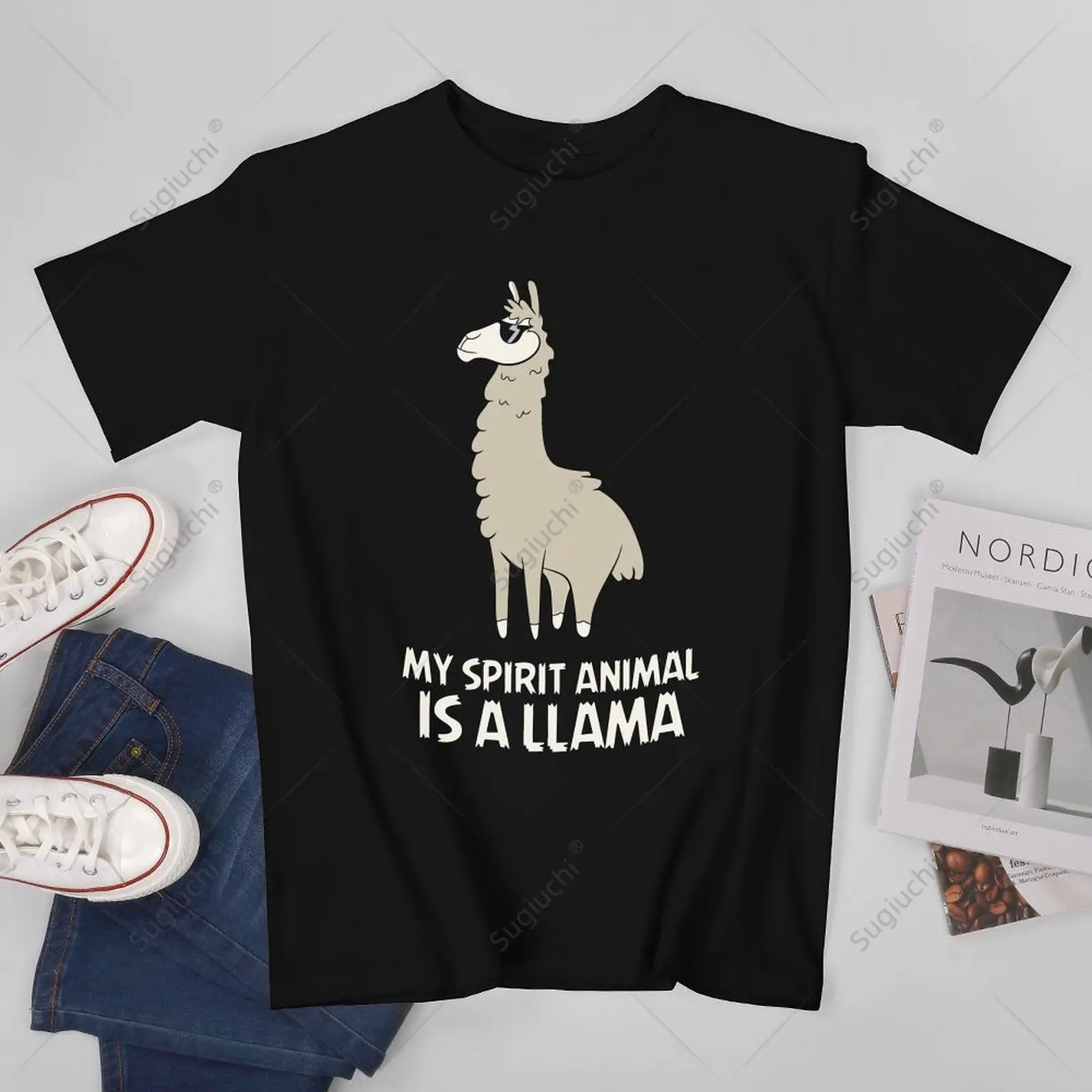

Мужская футболка унисекс LLamas Are My Spirit Animals Alpaca Llama, футболки, футболки для женщин и мальчиков, футболка из 100% хлопка