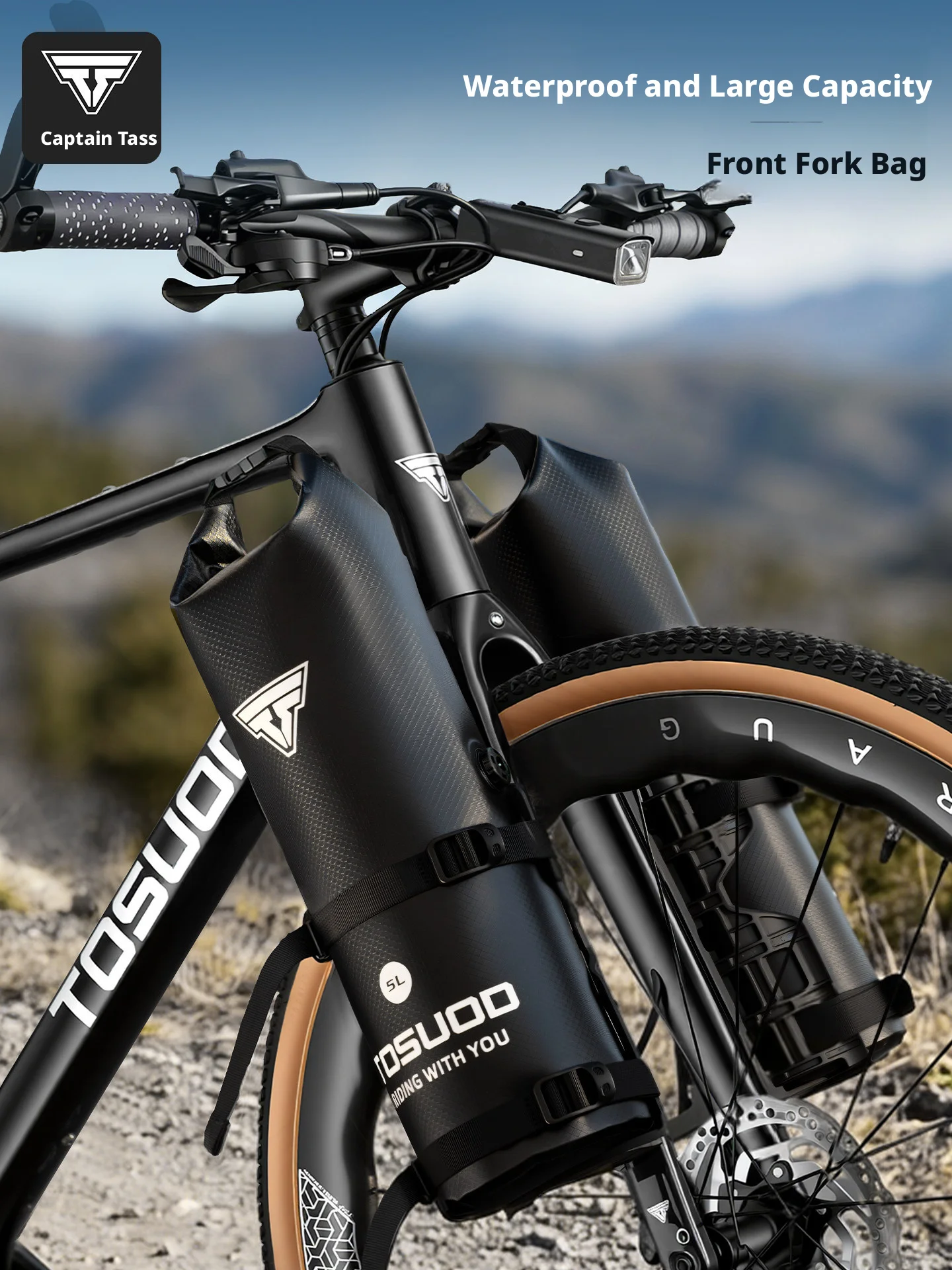 

Bicycle Multifunctional Front Fork Bag Outdoor Waterproof Bag 5L Capacity Road Mountain Bike Long-Distance Travel Bag