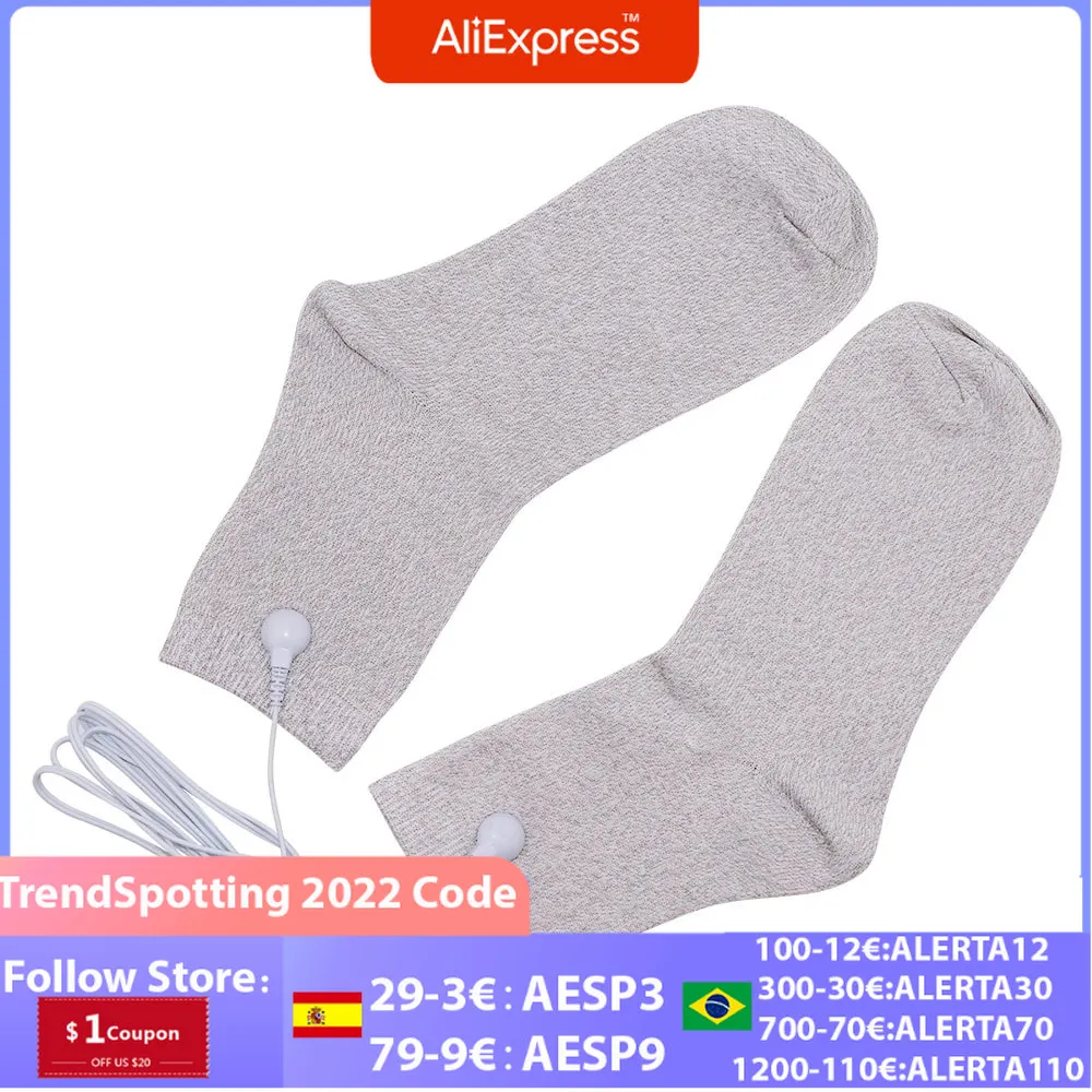 Conductive Silver Fiber Sock Gloves Bracers EMS Electric Massage Therapy Socks Cable Electrode Pads for Digital Massager