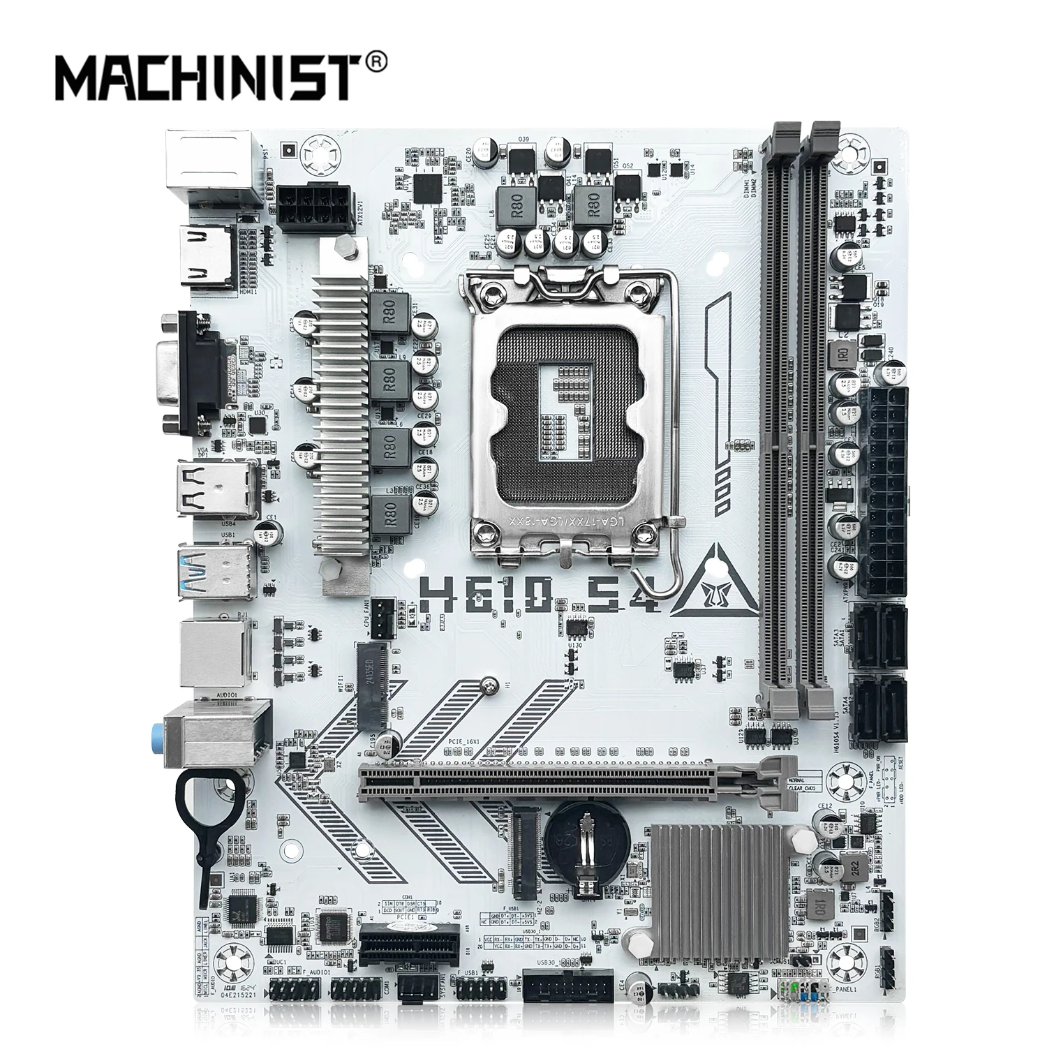 

MACHINIST H610 S4 Motherboard LGA1700 Processor Support Intel Core 12/13/14 I3、I5、Processor CPU DDR4 Desktop Memory RAM M.2 NVME