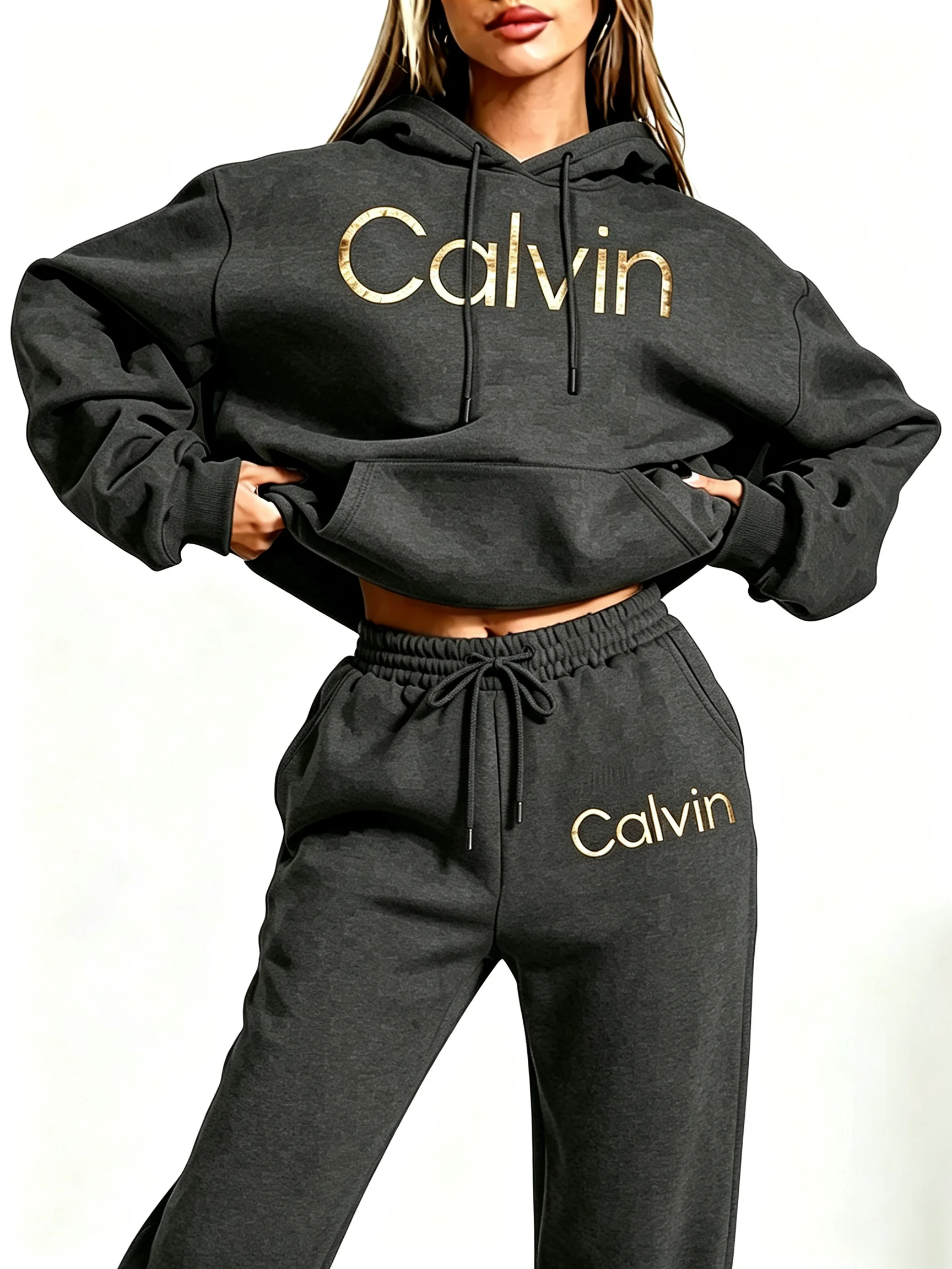 Women's fashion pullover and pants set, printed design set, women's fall_winter pullover outfit plus size woman clothes outfits view 5