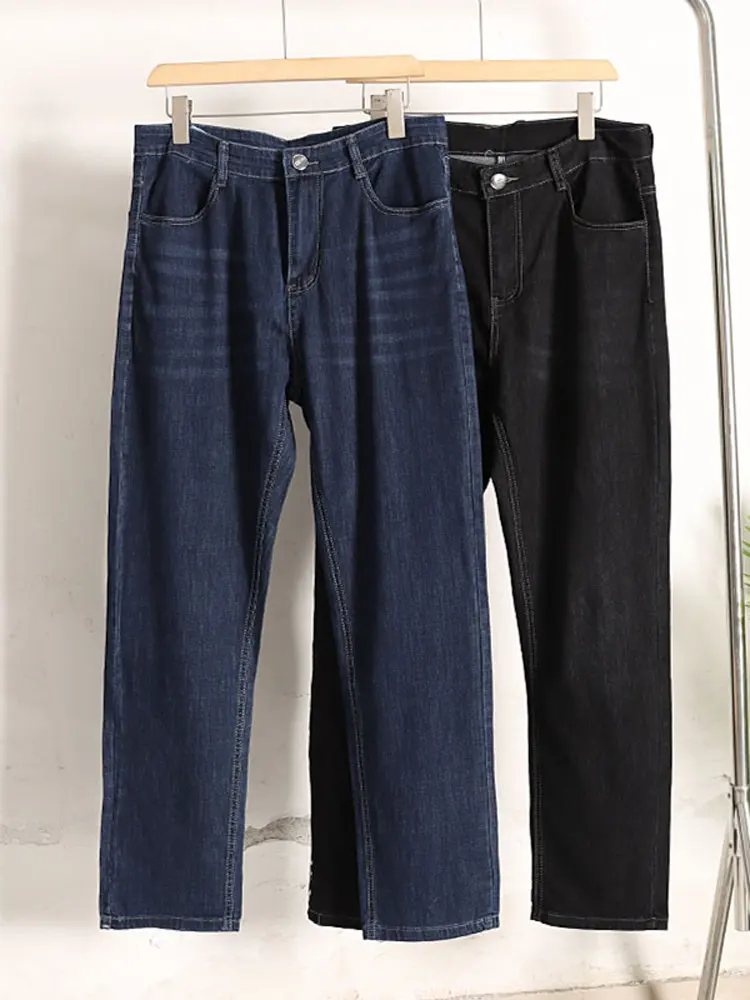 

Новинка весенней коллекции: Мужские джинсы из хлопка, свободного прямого кроя, дышащие, комфортные, в городском стиле