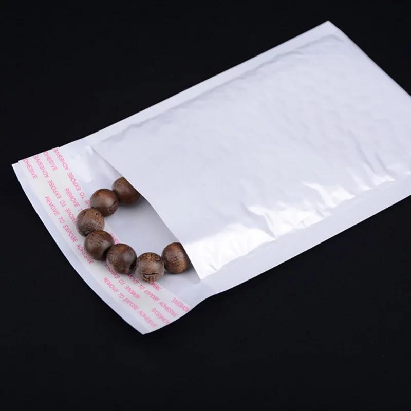 50/100Pcs White Self-adhesive Bag Express Bag Foam Bag Envelope Bag Self-adhesive Bag Clothing Bubble Shockproof Packaging Bag