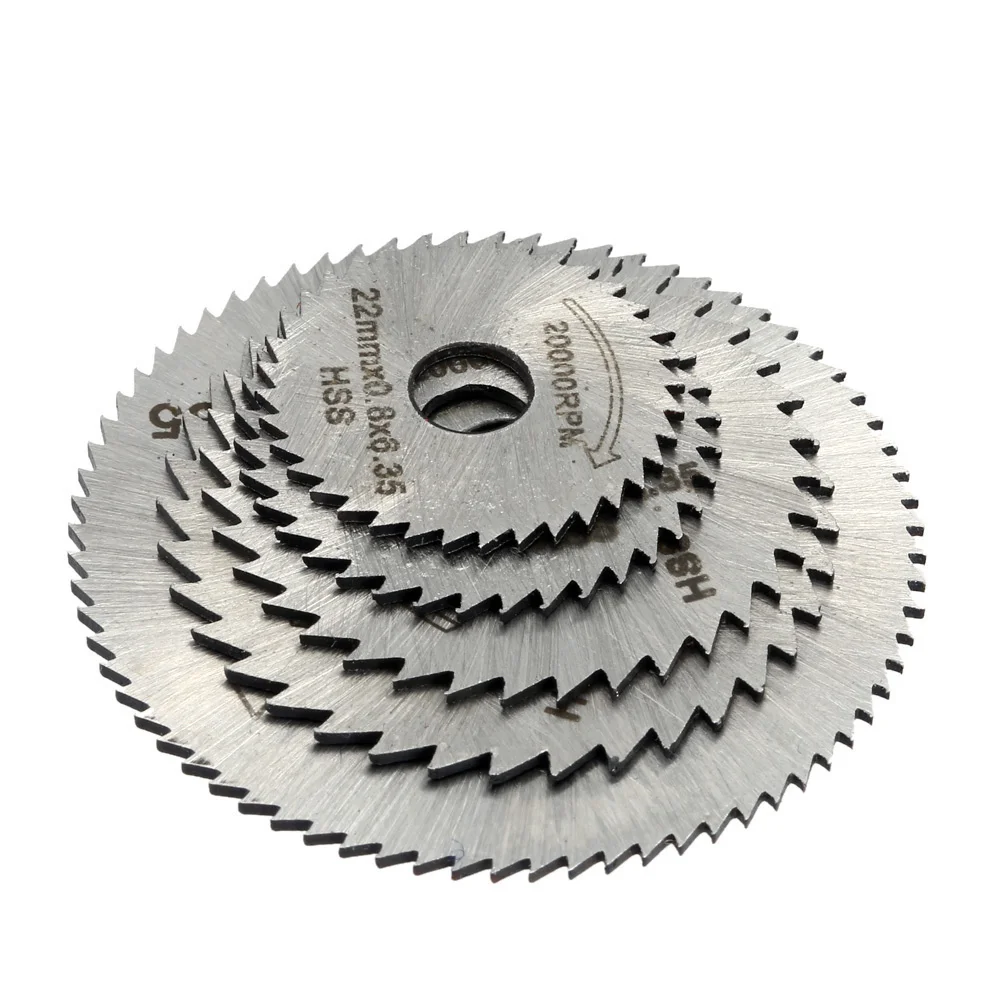 5 pz/set 22-44mm disco da taglio in acciaio ad alta velocità lama per sega circolare utensili abrasivi per utensili rotanti Dremel Dremel accessori